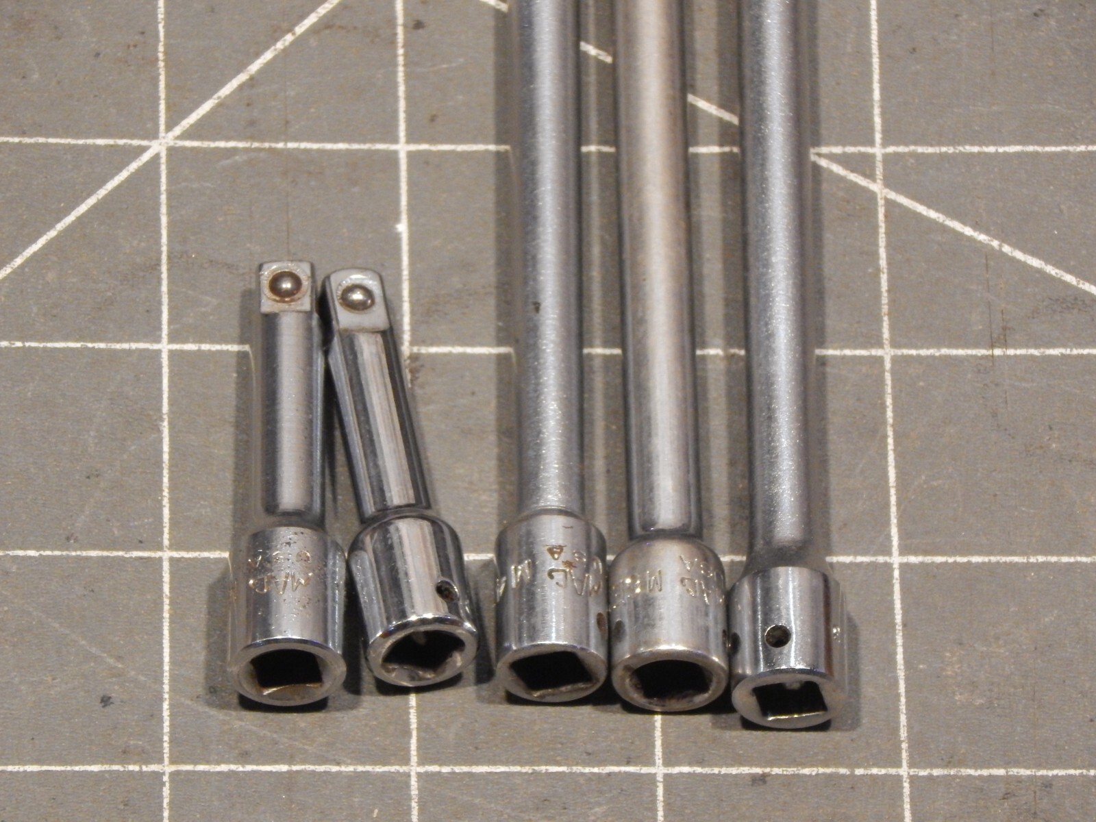 Mac 5Pc 1/4″ Drive Friction Ball Socket Extension Set 14″ M14E 6″ M6E 4″ M4E Dr