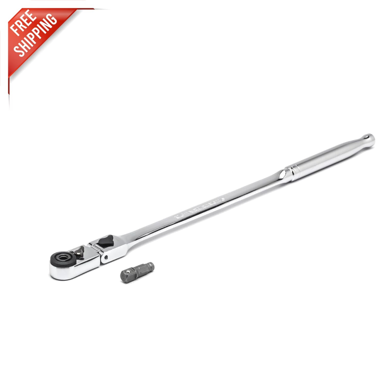 Sleek 12″ Locking Flex Head Ratchet – 1/4″ Drive, Non-Sparking Alloy Steel