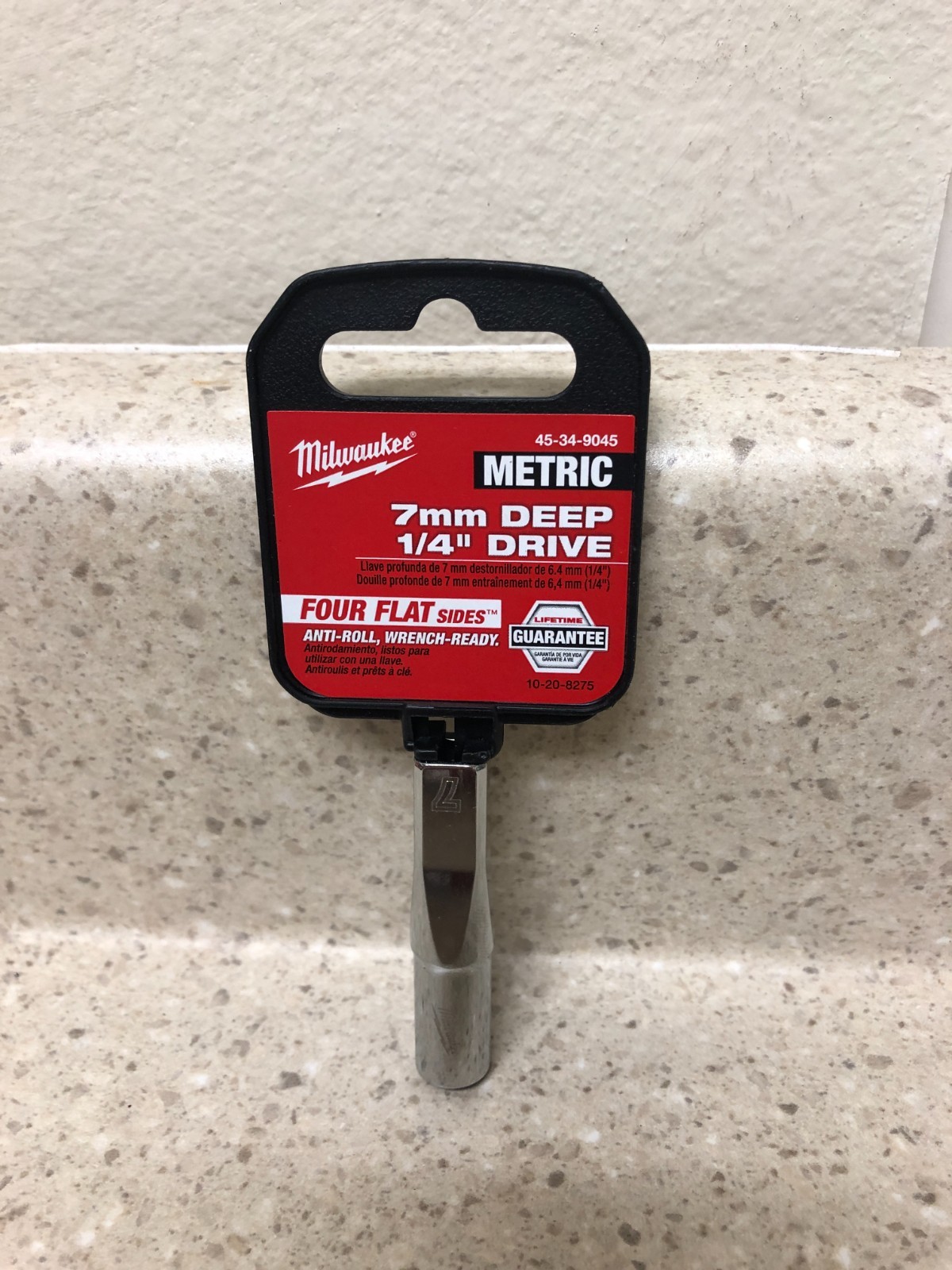 Milwaukee 7 mm X 1/4 in. drive Metric 6 Point Deep Socket 1 pc