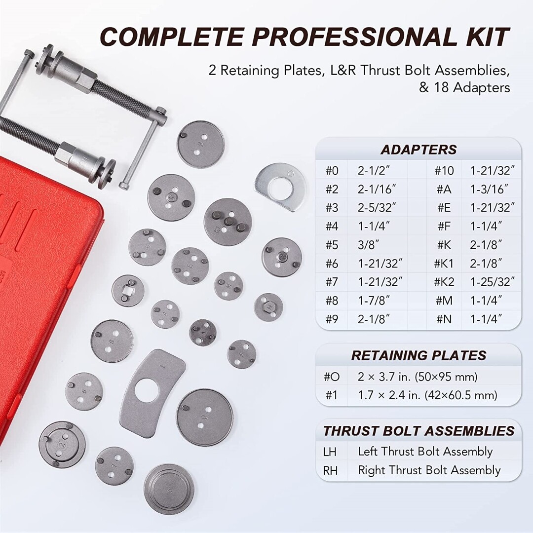 24PCS Universal Kit de Herramienta Para Frenos Piston de Frenos Auto Carro