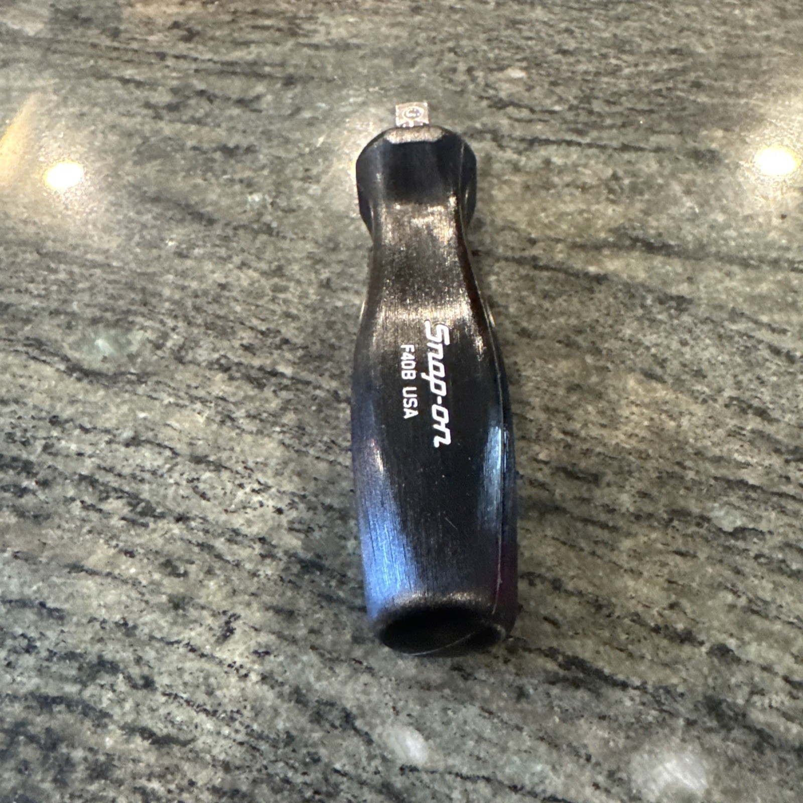 Snap On f40b 3/8” drive 5-15/16” hard handle stubby shank driver black new