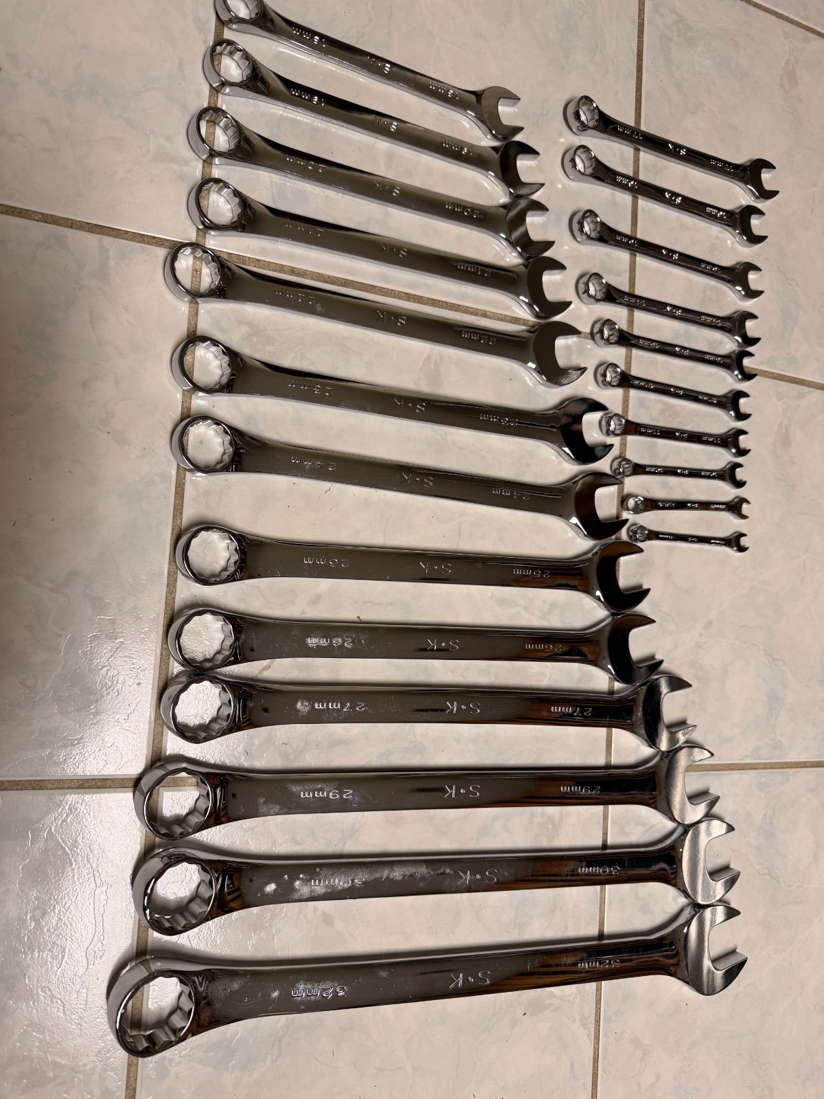SK SuperKrome SureGrip 22-Piece Metric Wrench Set