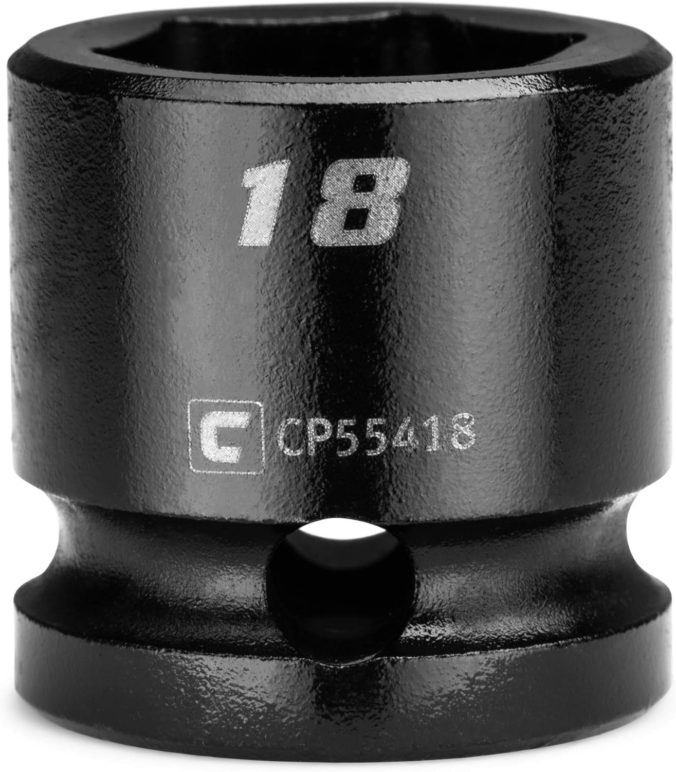 Corrosion-Resistant 18 mm Stubby Impact Socket, 1/2 in. Drive for Tight Spaces