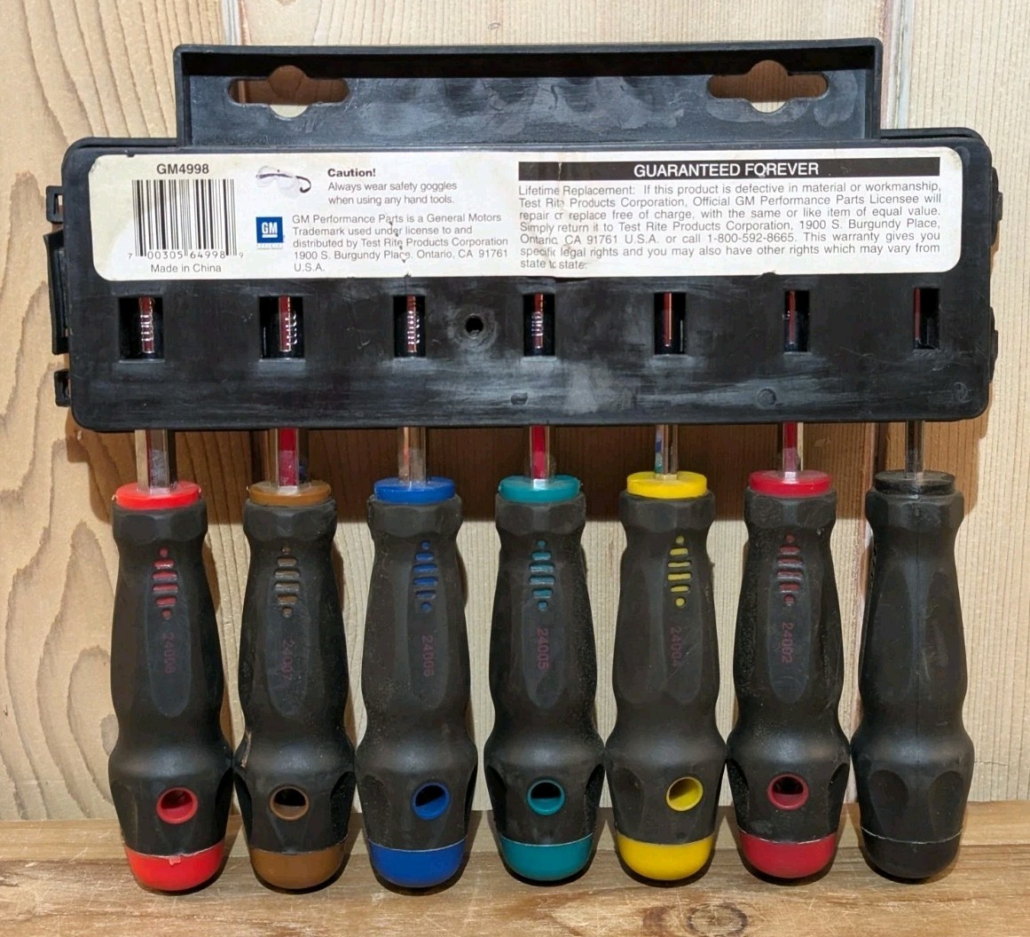 GM Performance Parts 7 Piece Metric Nut Driver Set GM4998 New In Package