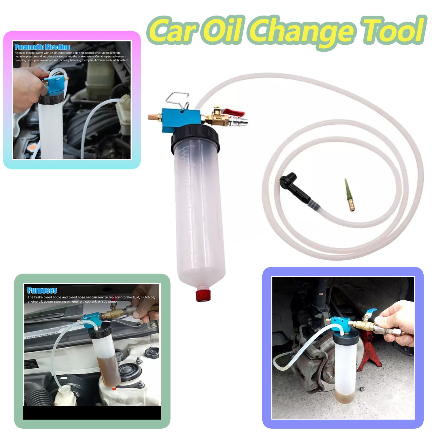 300ML Durable Car Auto Vacuum Brake Bleeder Tank Fluid Oil Change Pump Tool 1 PC