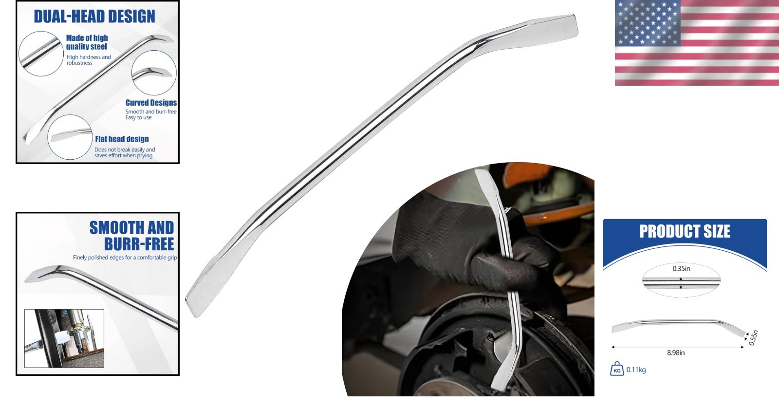 High-Strength Drum Brake Adjustment Spoon and Tool Kit for Vehicle Maintenance