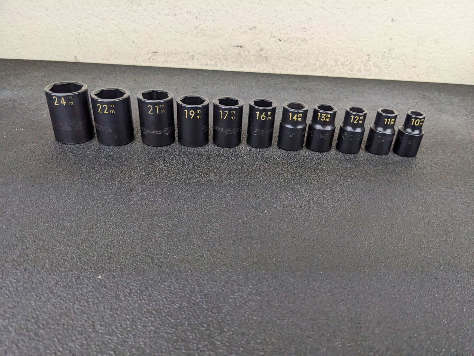 #aw458 MATCO Tools NEW 1/2″ Drive METRIC 6 POINT IMPACT SOCKET SET