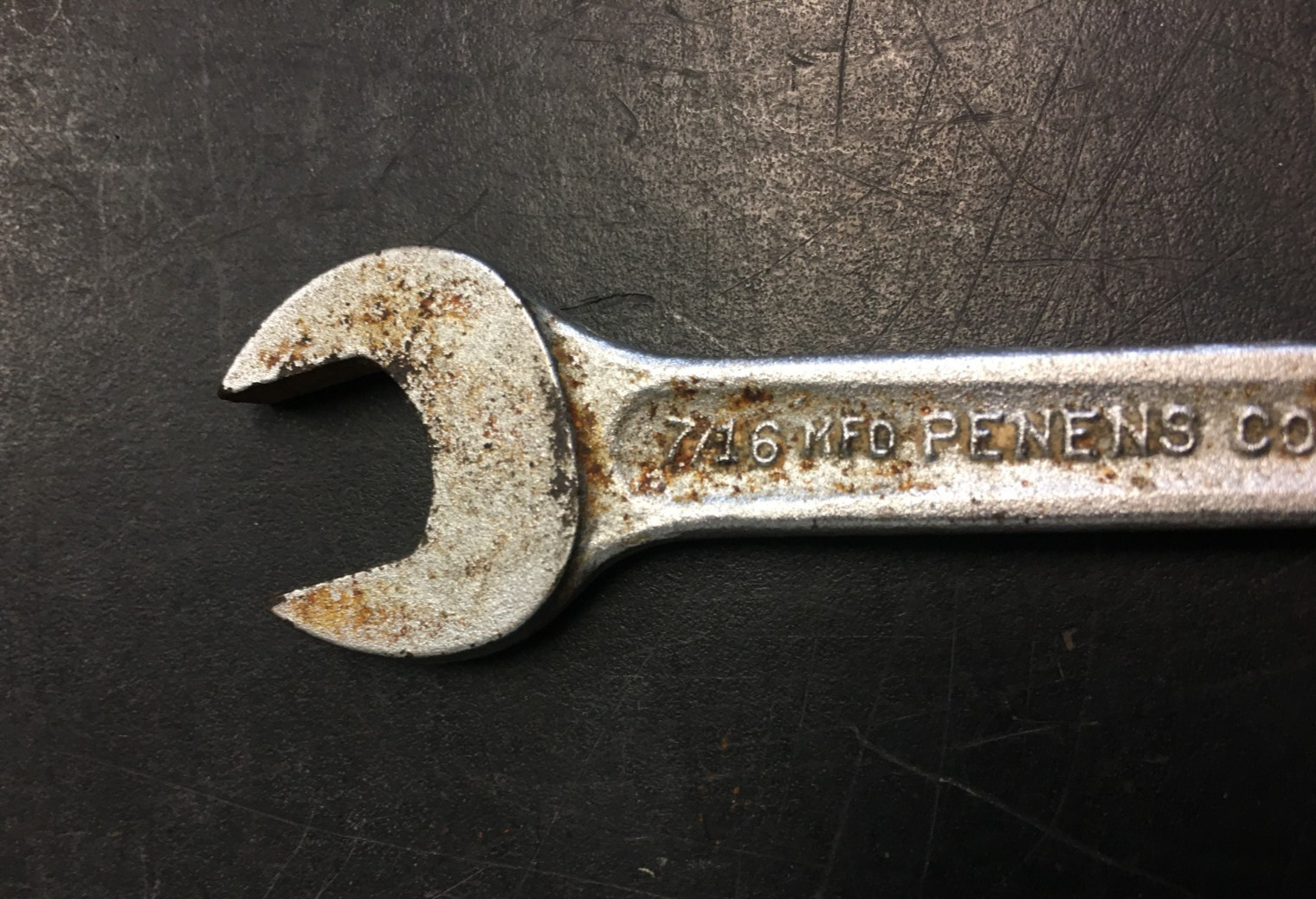 Penens Corp Chicago USA 7/16″ x 3/8″ Double Open End Wrench, USA, VINTAGE