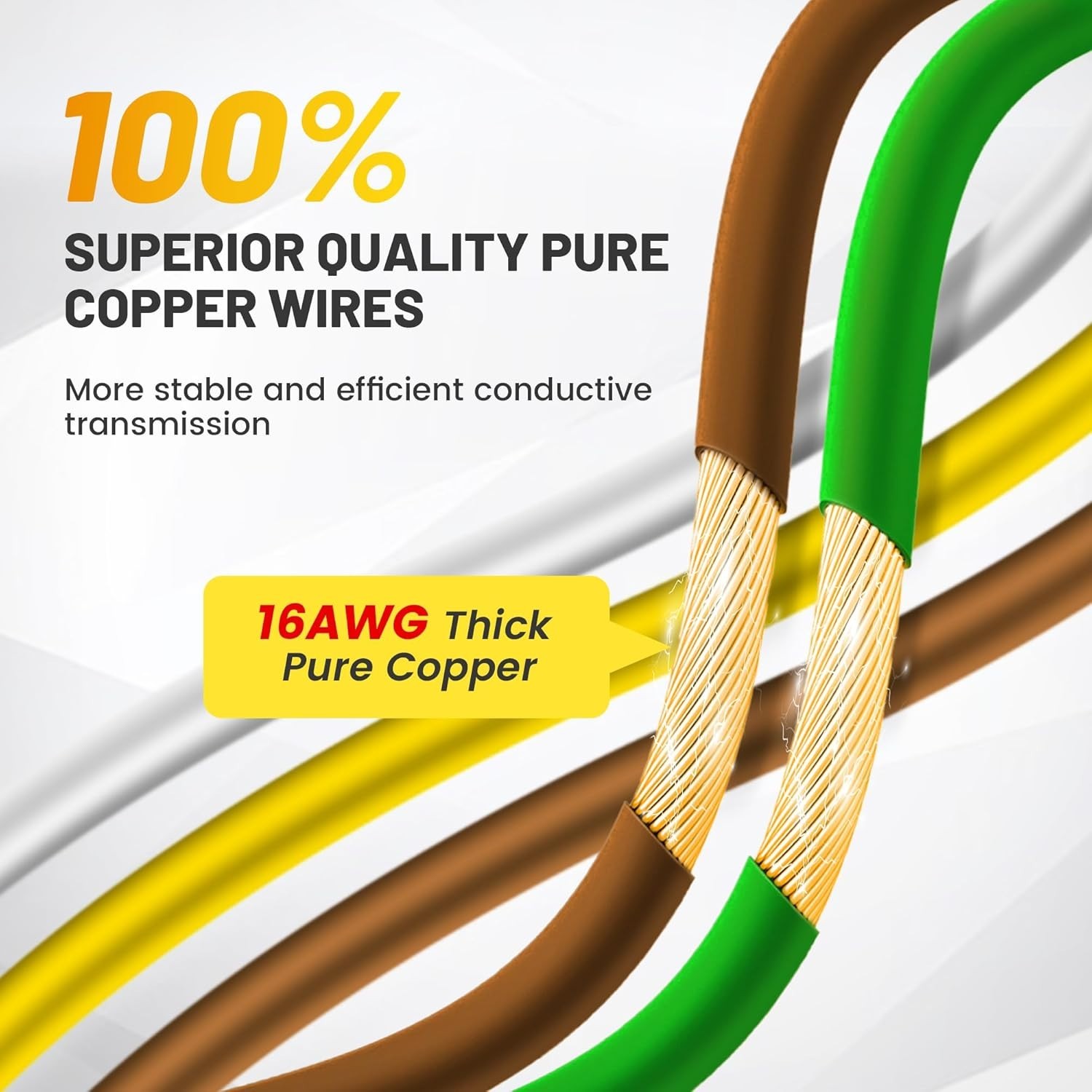 4 Pin 5 Wire Trailer Wiring Harness 18 Inches, 16AWG Pure Copper Wishbond Traile