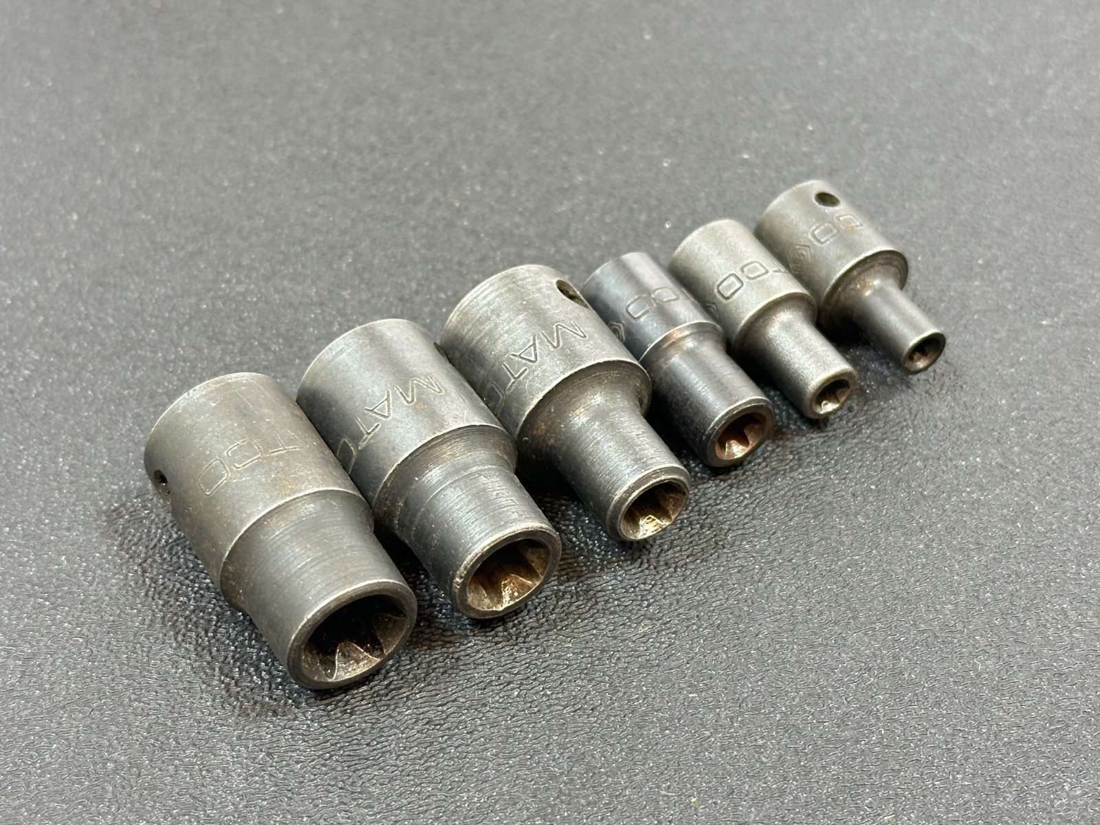 Matco Tools 6pc Inverted Torx IMPACT Socket Set Lot, 3/8” & 1/4” Drive, T4-T12