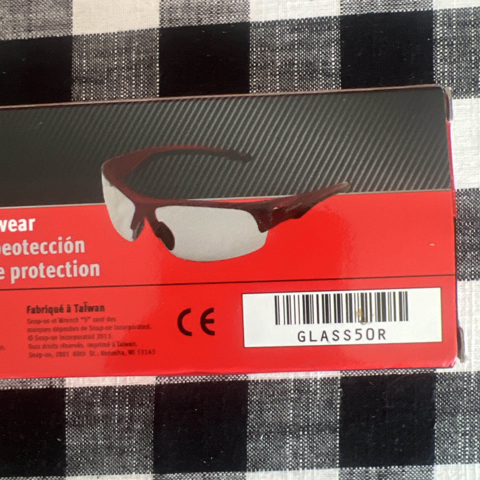 *New *Snap-On Tools *Safety Eyewear *Safety Glasses *Red *Model #GLASS50R