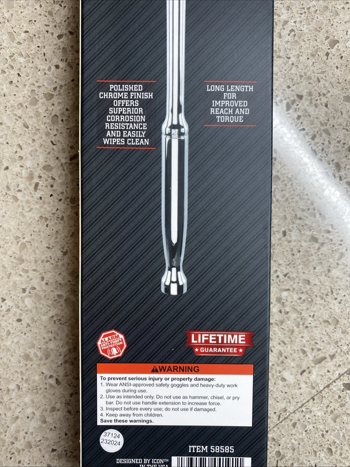 NEW ICON 3/8″ Drive Professional Flex Head 90 Tooth Ratchet Chrome R2LF 58585