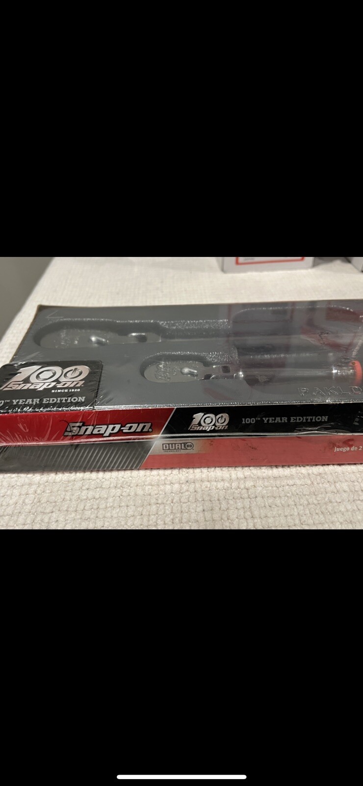 snap on 100th Year 2 pc grip long handle flex-head ratchet 1/4 & 3/8 drive