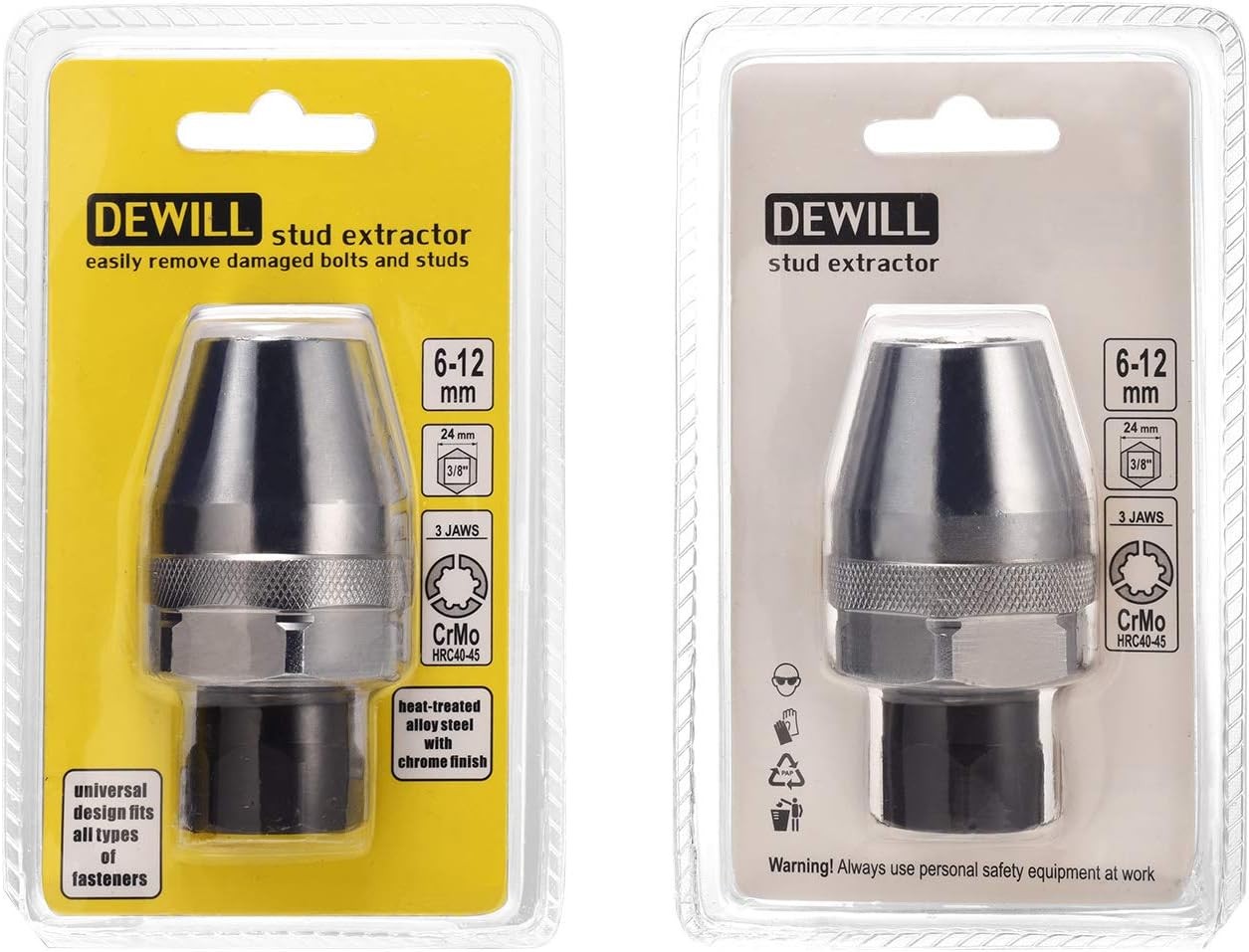 DEWILL Broken Bolt Remover, Stud Extractor Tool to Locks and Removes One Size