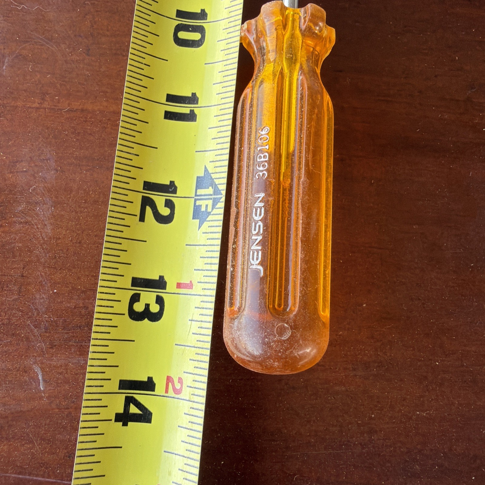 Jensen Tools Phillips Screwdrvier Orange Handle 13 1/2 inches 36B106 USA