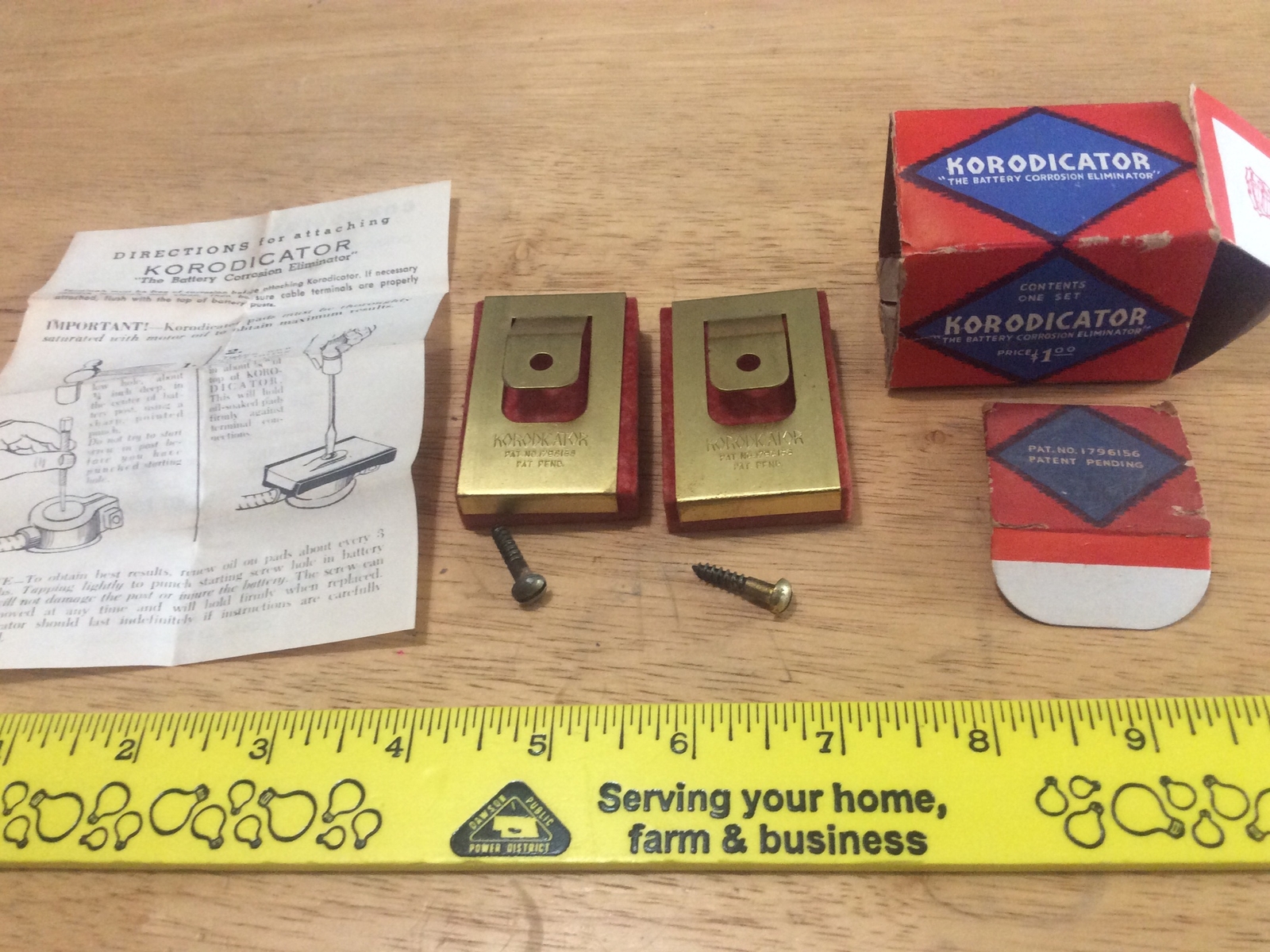Vintage Rare Korodicator Auto Battery Terminal Post Corrosion Resistant Pads