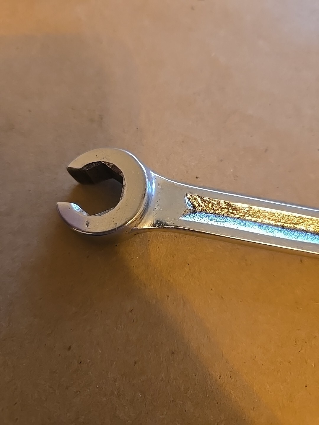 Snap On 1/2″-9/16″ Chrome Flare Nut End Wrench Read Ad RXV-1618-S
