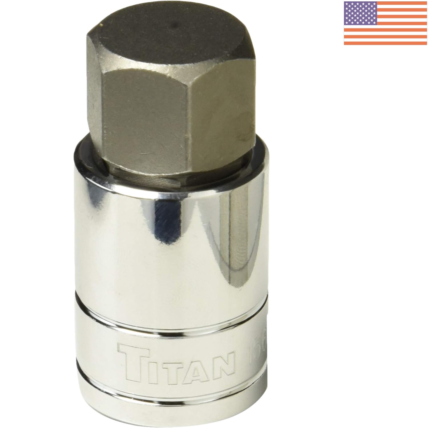 Titan Tools 1/2 Inch Drive 22mm Hex Bit Socket – Durable Chrome Vanadium Steel