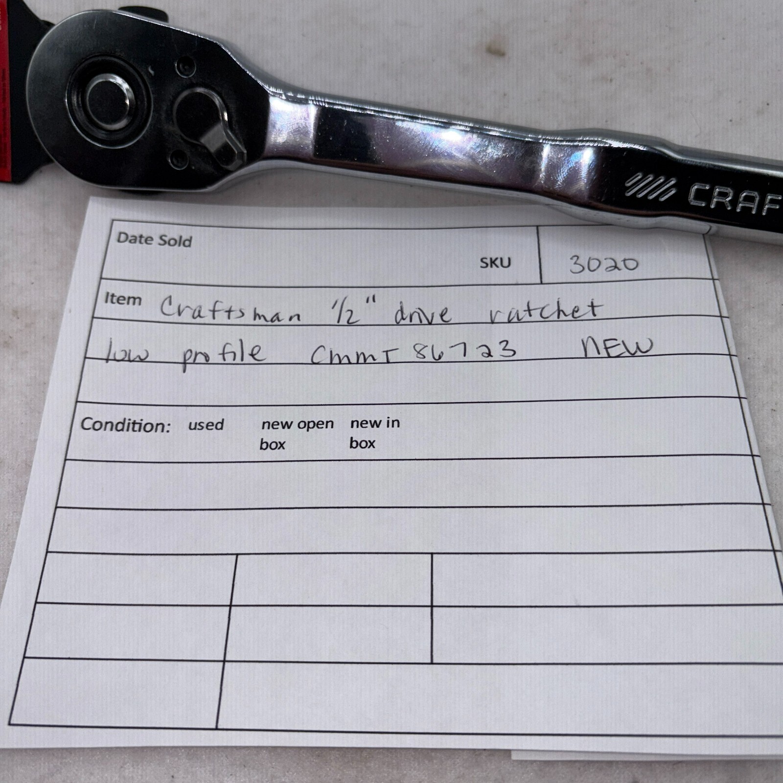 Craftsman 1/2″ drive low profile ratchet CMMT 86723 NEW