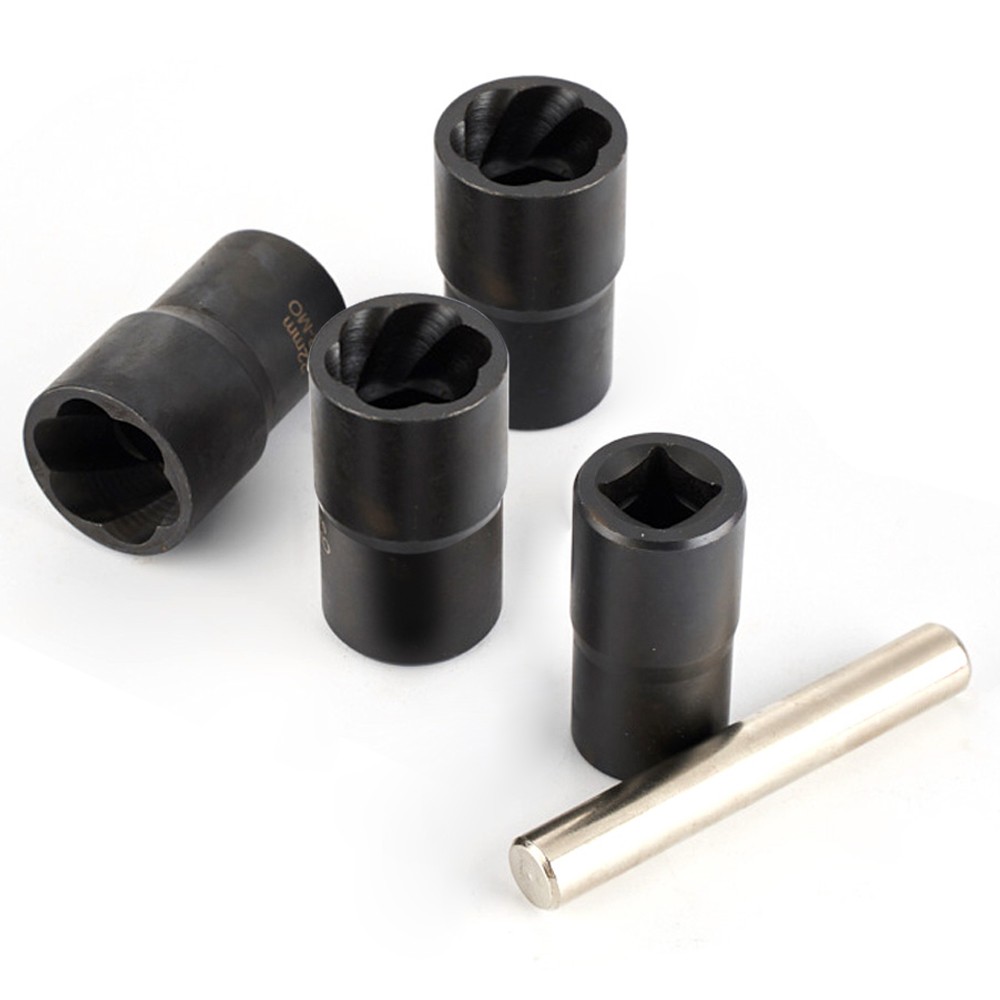 5Pcs/Set Twist Socket 1/2” Drive For Wheel Lug Nut Damaged Removal and Extractor