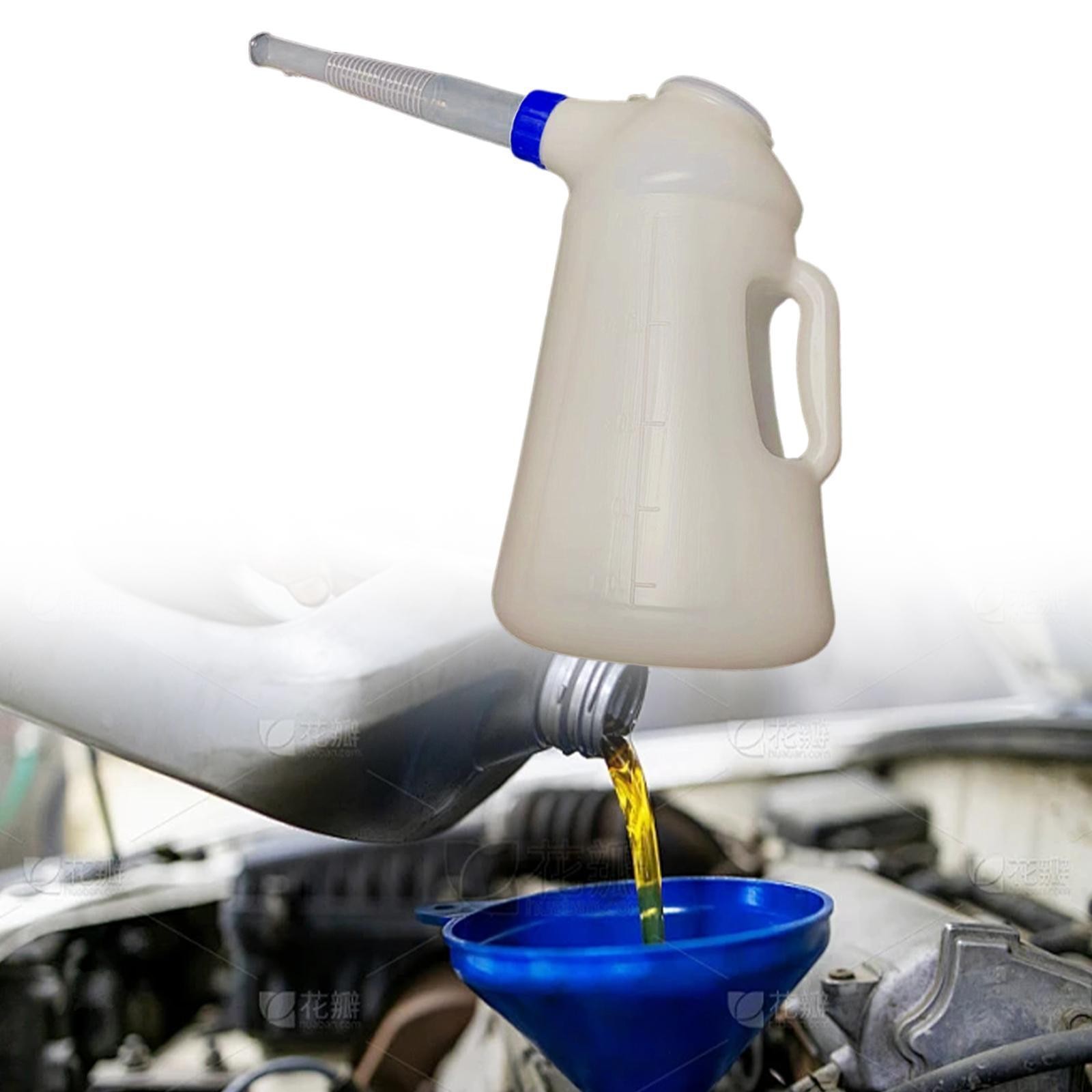 Oil Measuring Jug with Long Spout Automotive Oil Dispenser