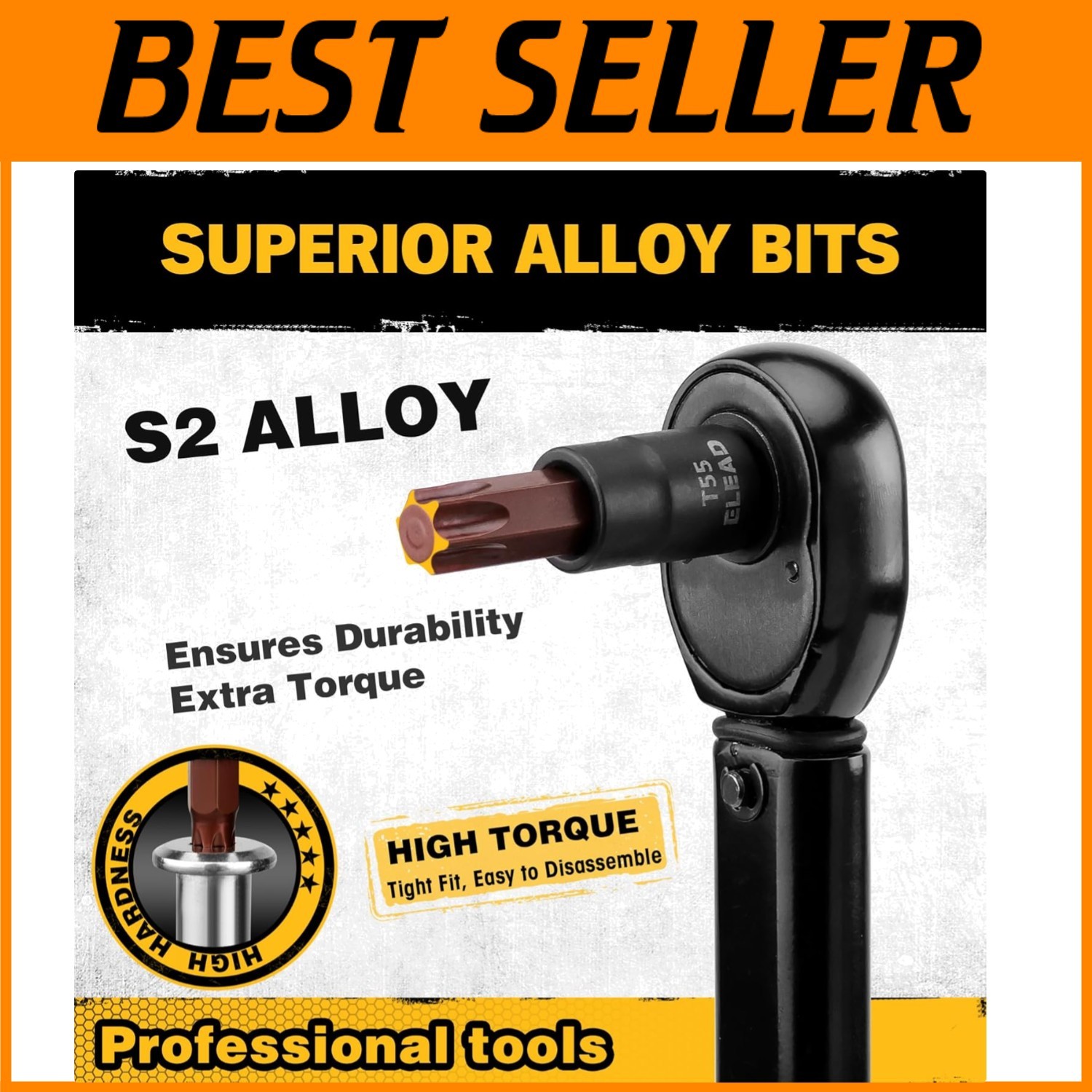 31-Piece Torx Bit Socket Set: High Torque Laser Marked