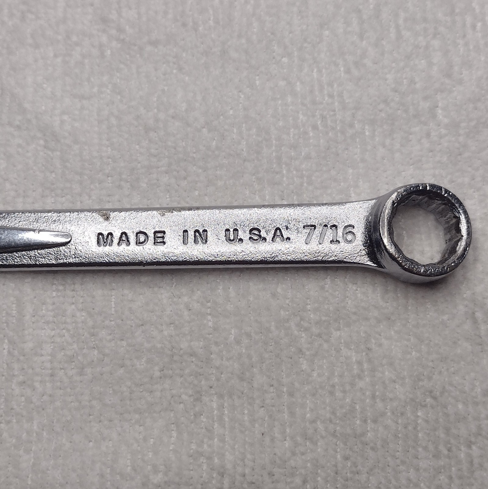 Vintage Master Mechanic T6114 SAE 7/16″ 12Pt Combination Wrench, Made in USA