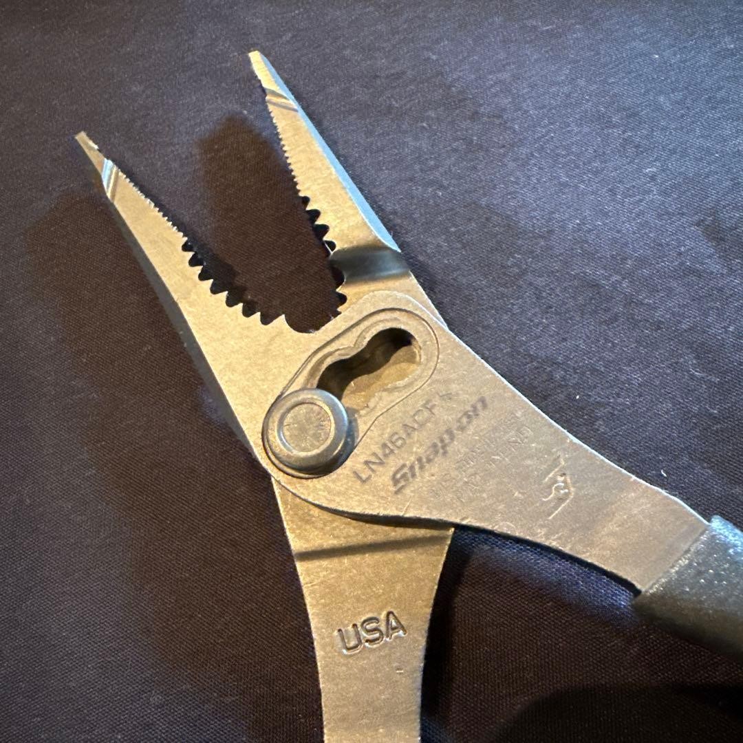 Snap On LN47ACF & LN46ACF Needle Nose/Slip-Joint Combination Orange Plier Set