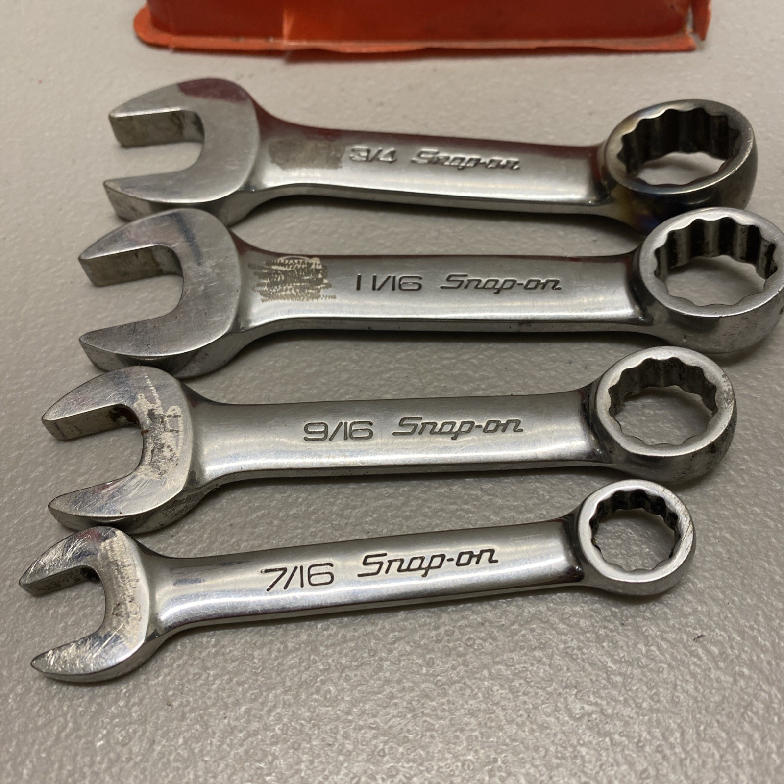 Snap On BUNDLE OXI706B 12 Pt 7/16″-3/4″ Midget Combination Wrench Set
