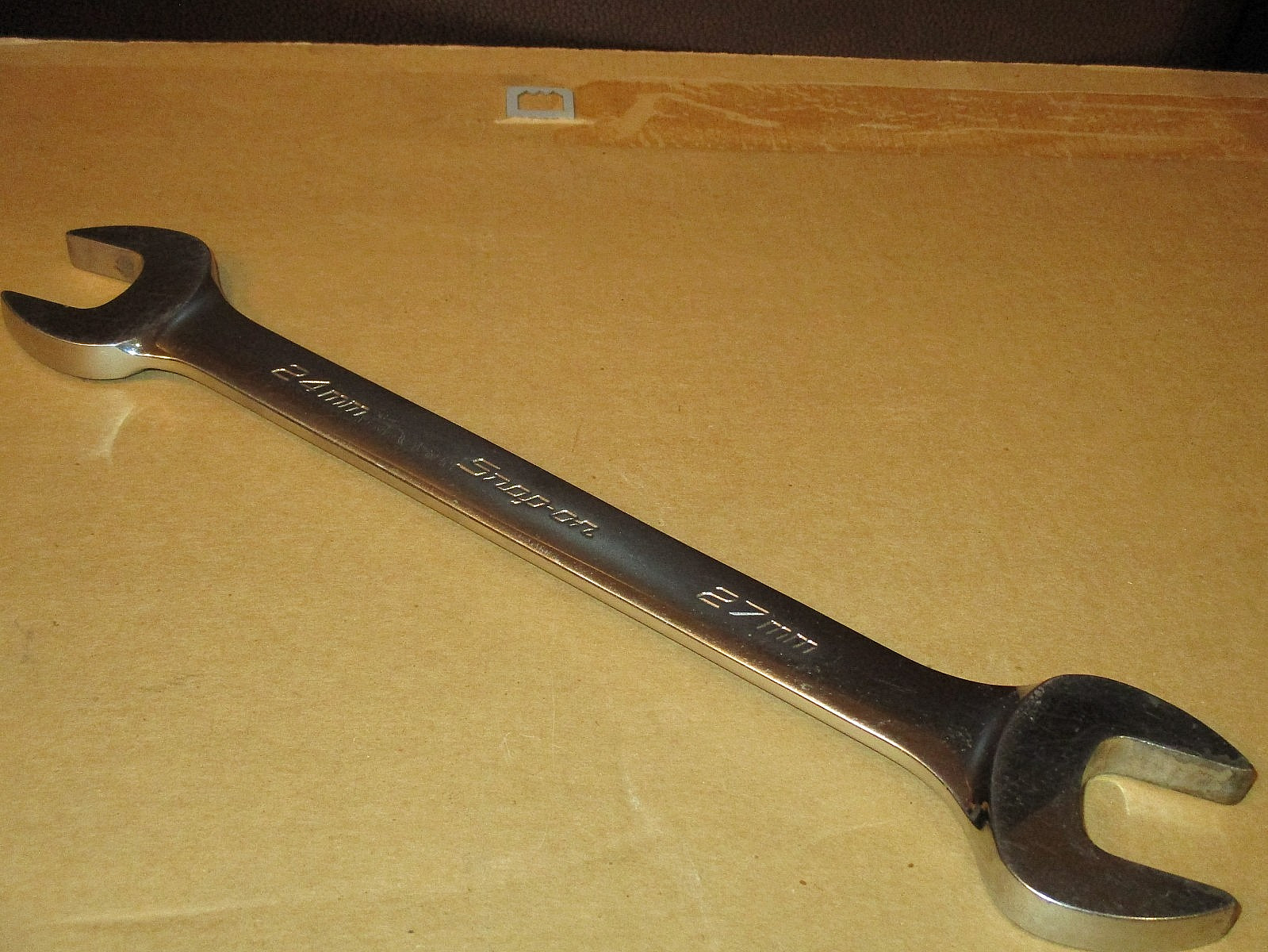 SNAP ON CROME COMBINATION OPEN END WRENCH 24mm & 27mm # VOM2427B USA