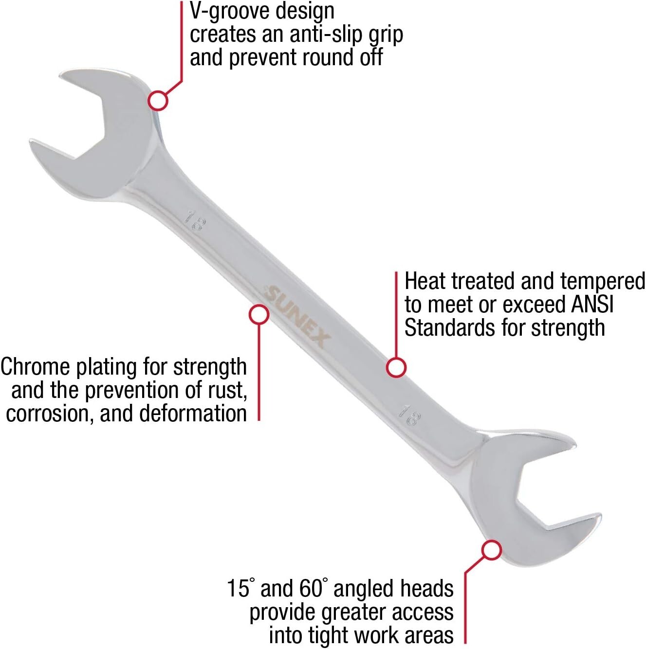 9914M Metric Angle Wrench Set, Fully Polished, 6mm – 19mm, 14-Piece