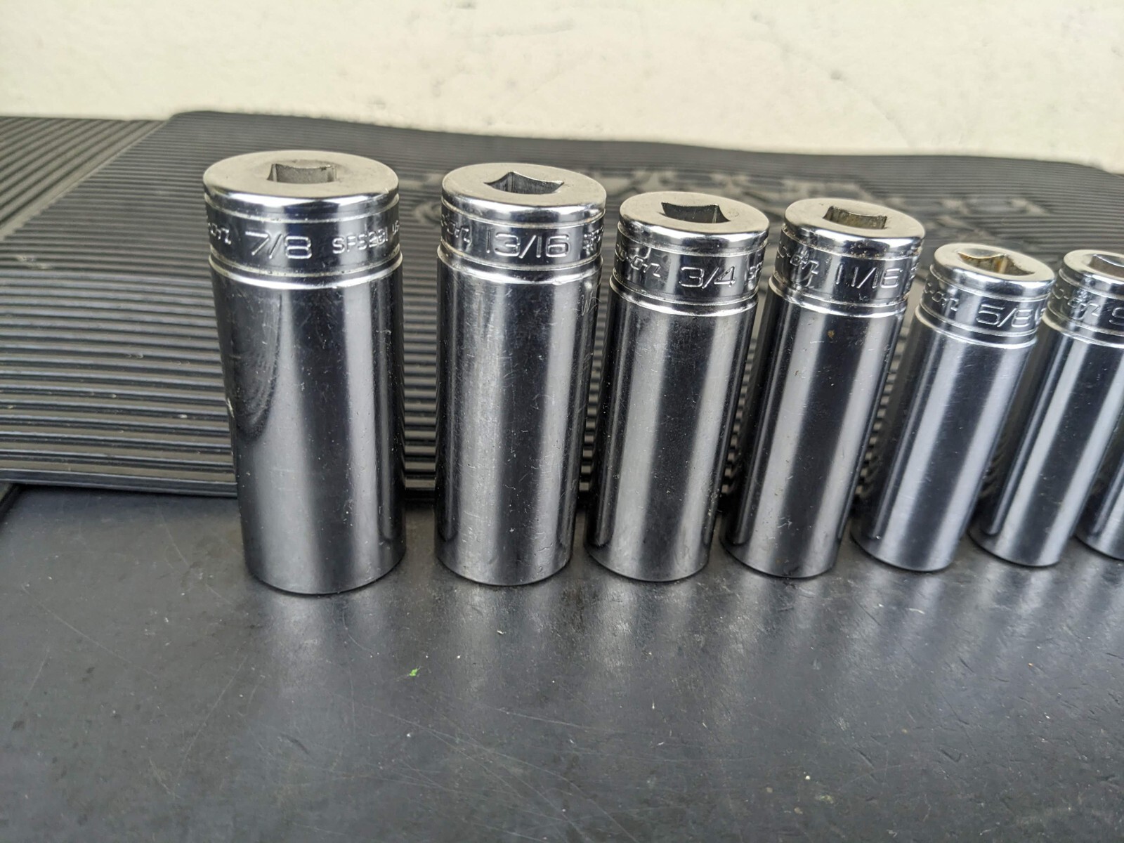 #bg228 Snap on Tools 211SFSY 3/8″ Drive Deep Chrome Socket Set Socket Set