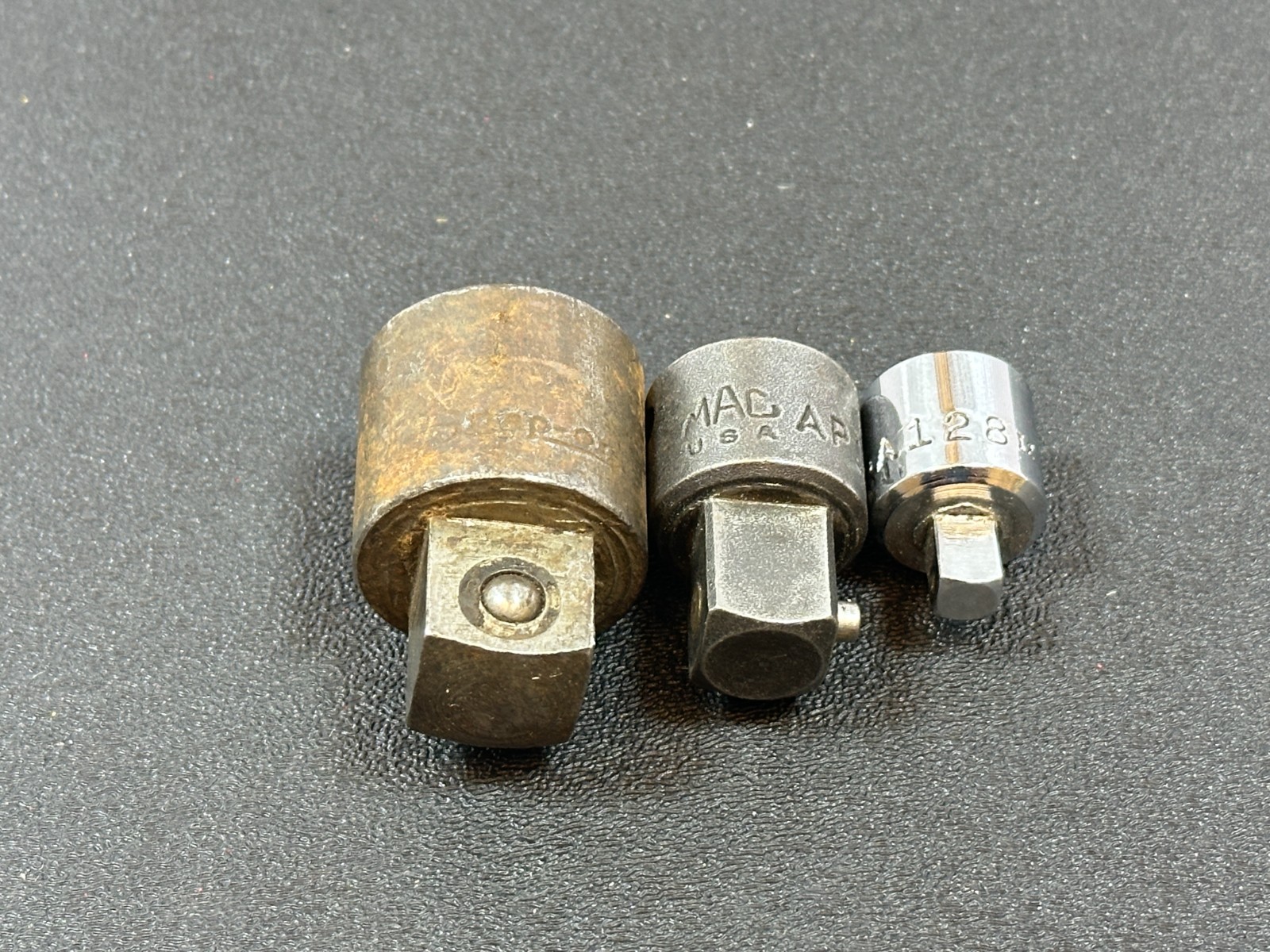 Sna-On & MAC Tools USA 3pc Adapter Set Lot, MAC AP1216 A128 & 1/2” to 3/4” Drive