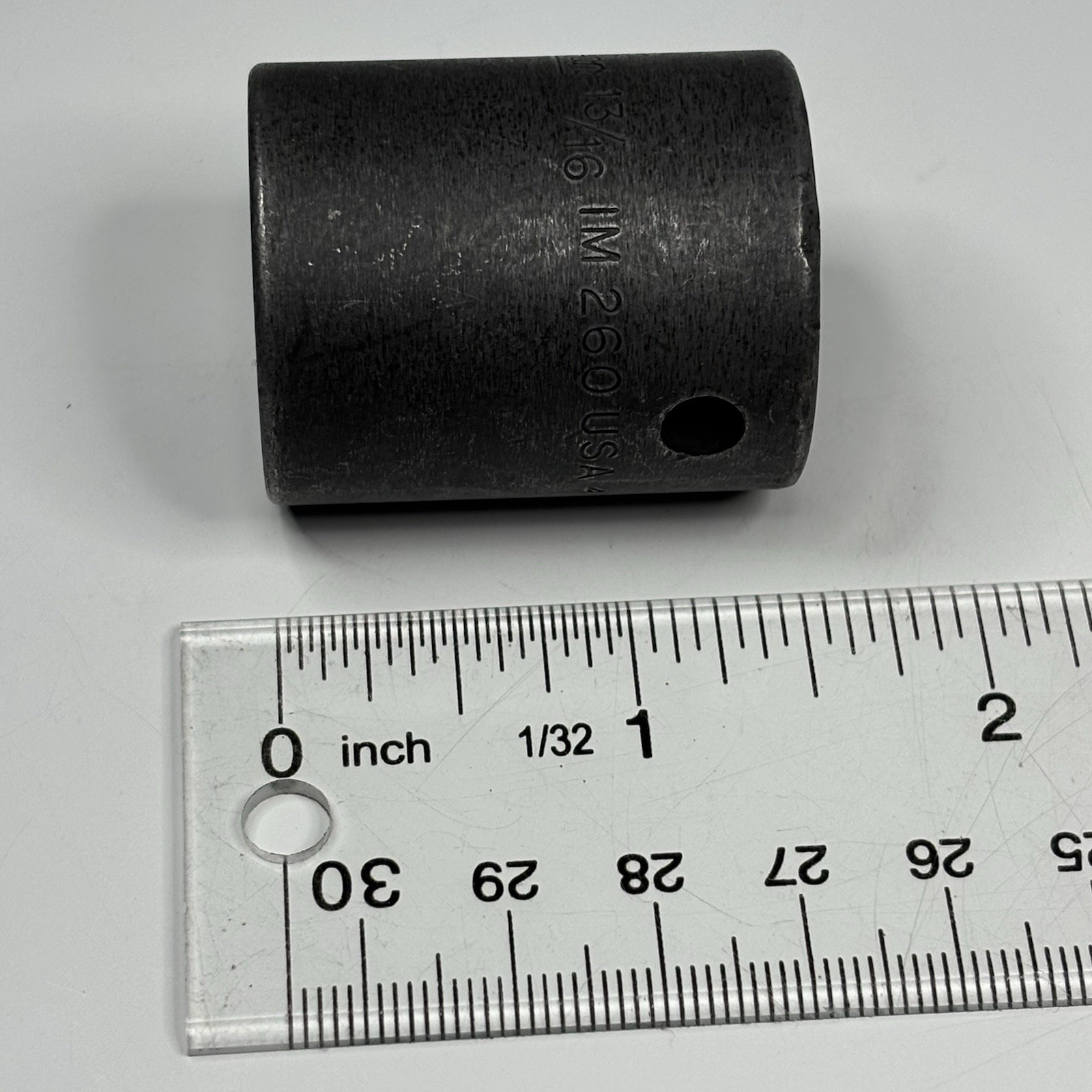 Snap On Tools IM260 1/2 Dr 6Pt SAE 13/16 Flank Dr Shallow Impact Socket USA 1984
