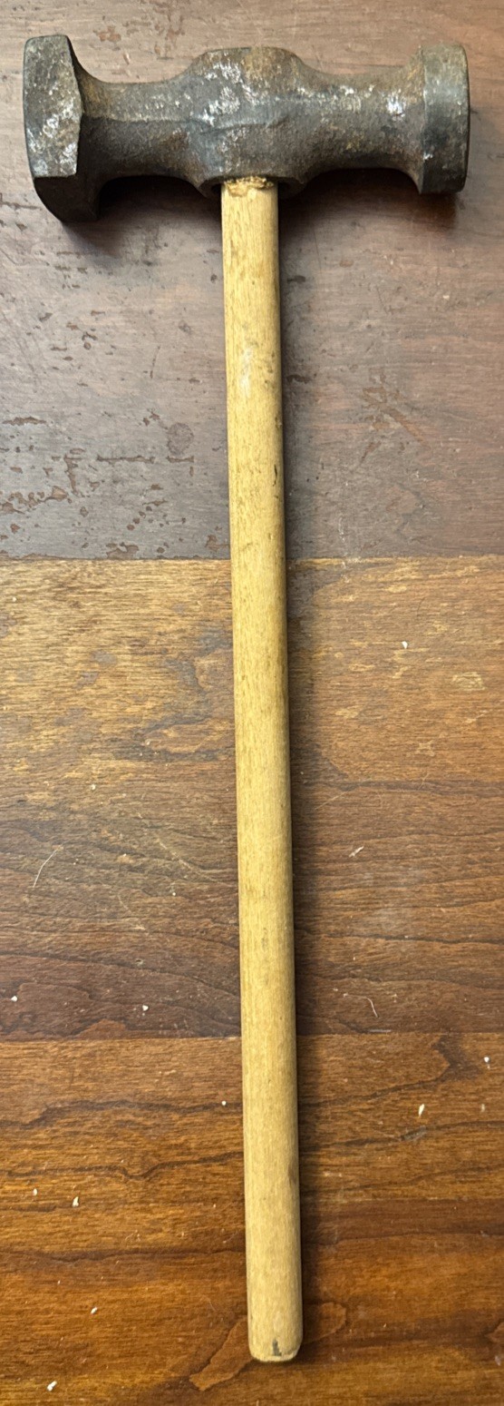 Vintage Body Hammer—12” Total Length, 4” Head