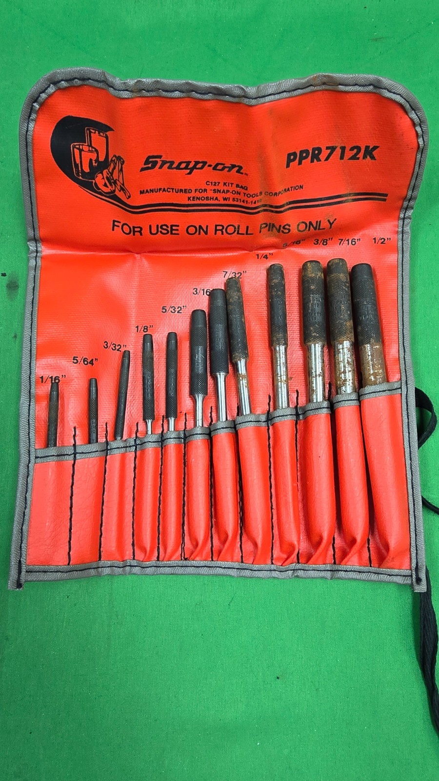Snap-On PPR712K Roll Pin Punch Set COMPLETE SET (E7)
