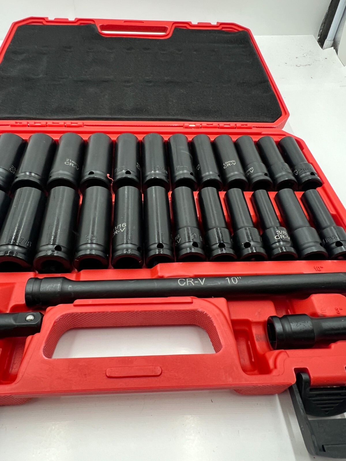 Drive Deep Impact 29 Piece Socket CR-V Extension Bar SAE Metric Black