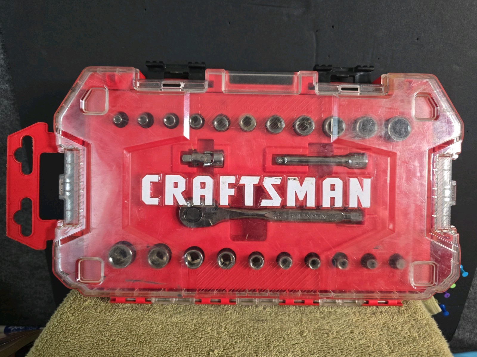 Craftsman 24 PC 3/8 In Drive Metric SAE 6 Pnt Socket Set With Case Complete New