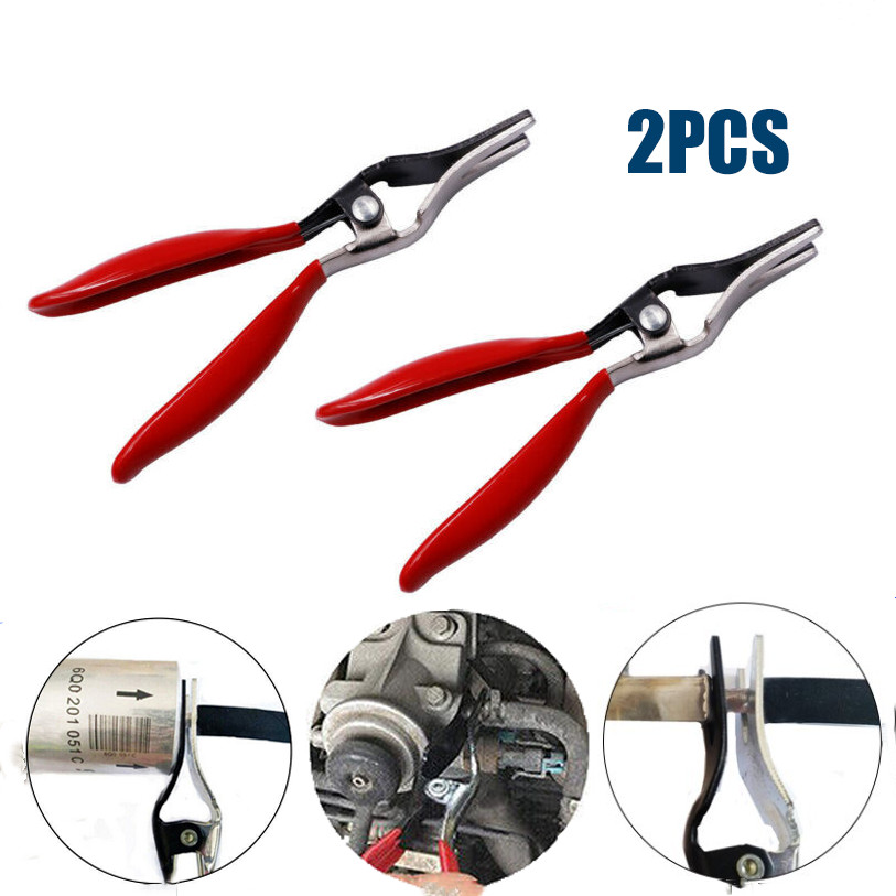 2PC Angled Auto Fuel Vacuum Line Tube Hose Remover Separator Pliers Pipe Tool