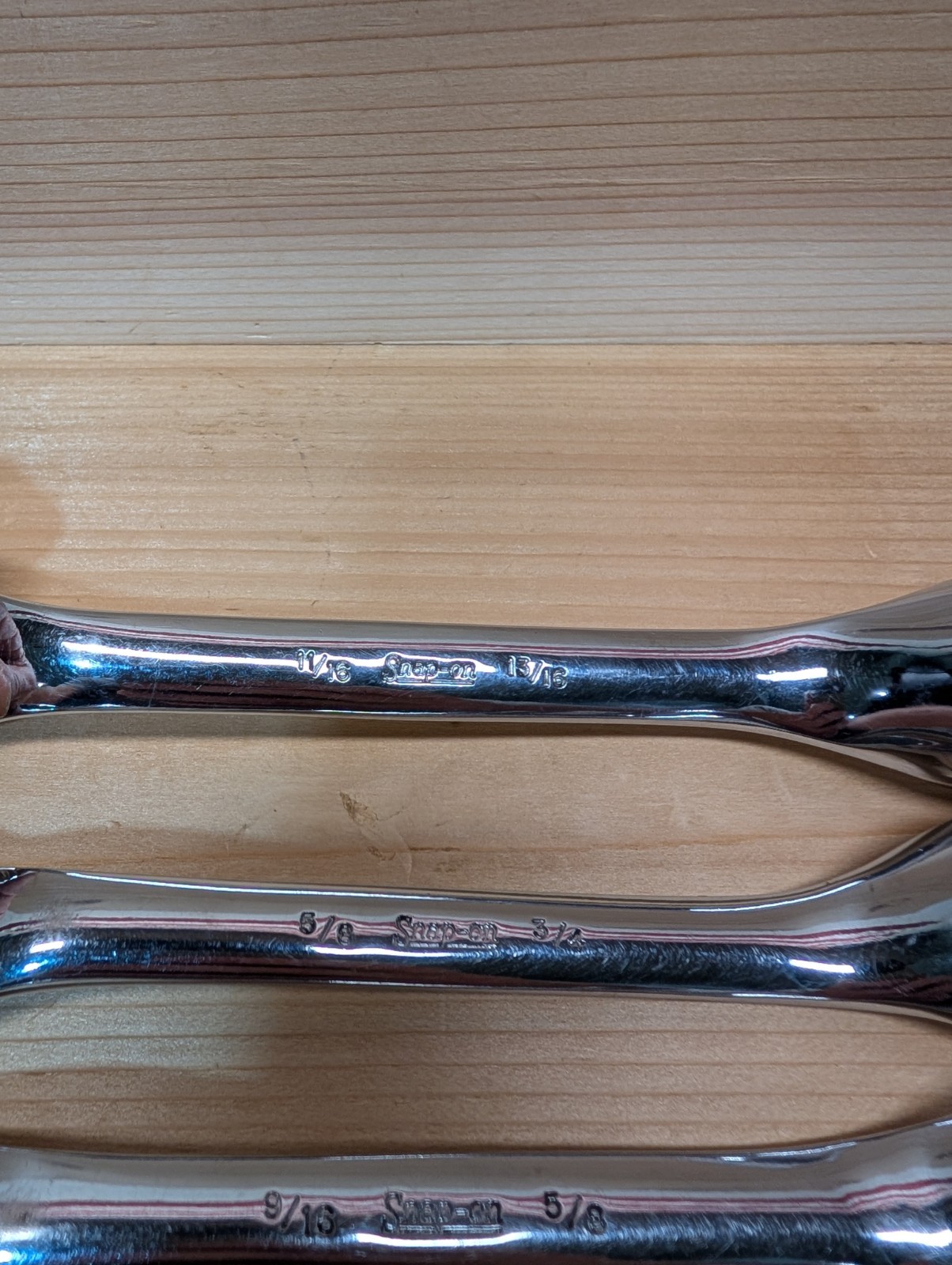 Snap-On XS609 9pc 12-Point SAE Flank Short 10° Offset Box Wrench Set Vintage Exc