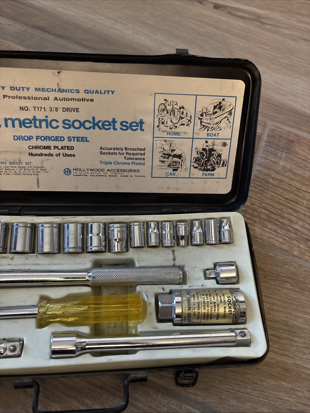 VTG Heavy Duty Mechanics 21 Piece No. T171 Socket Wrench Set 3/8” Drive