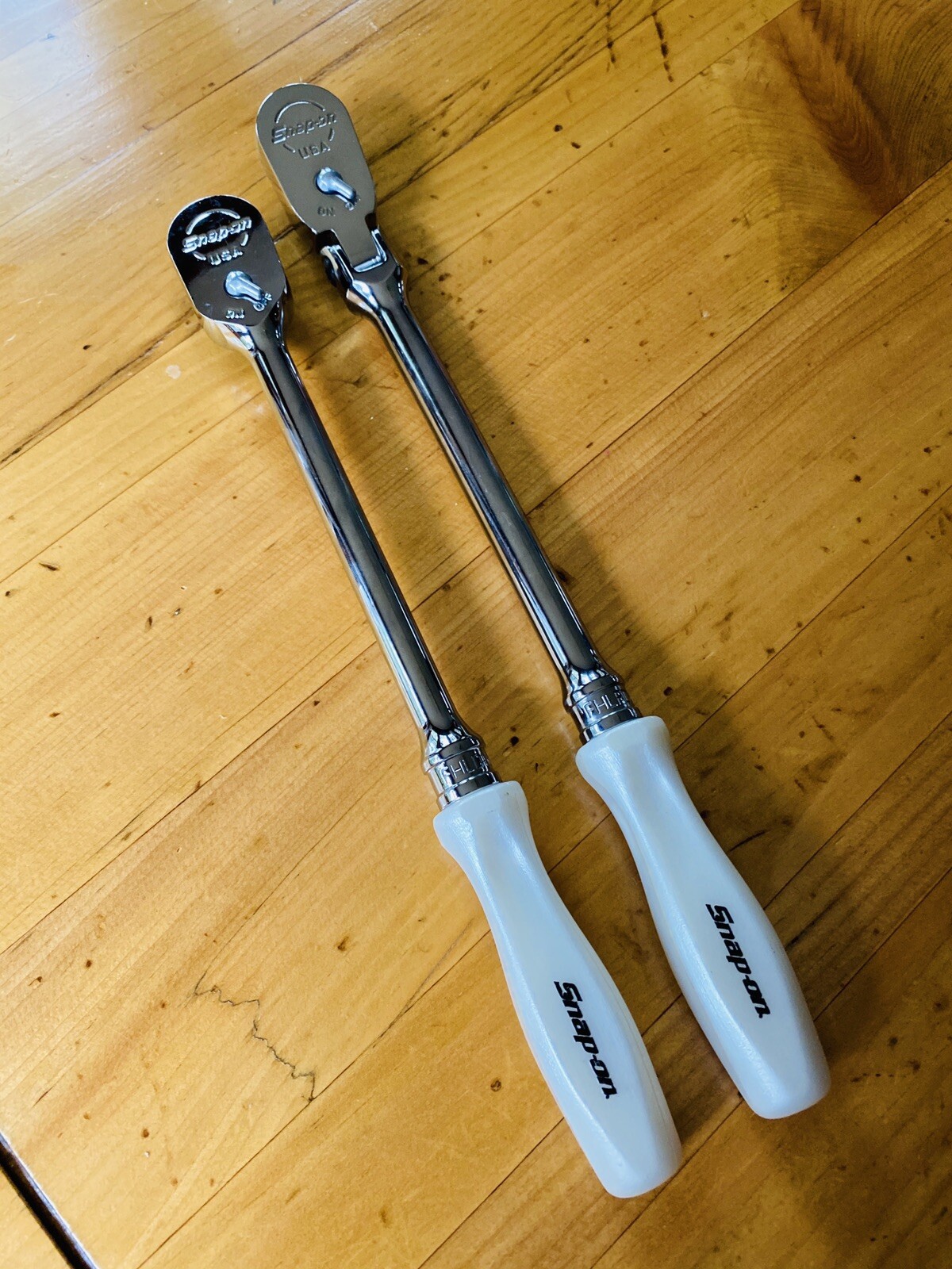 *RARE COLOR* UNUSED Snap On 3/8″ PEARL WHITE Combo Ratchet Set Ratchet FREE SHIP