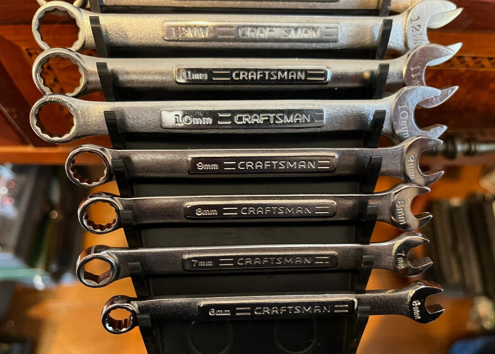 VTG Craftsman Metric Combo Wrench 14 Pc. Set 12 pt 6mm to 19mm USA Forged -VA-