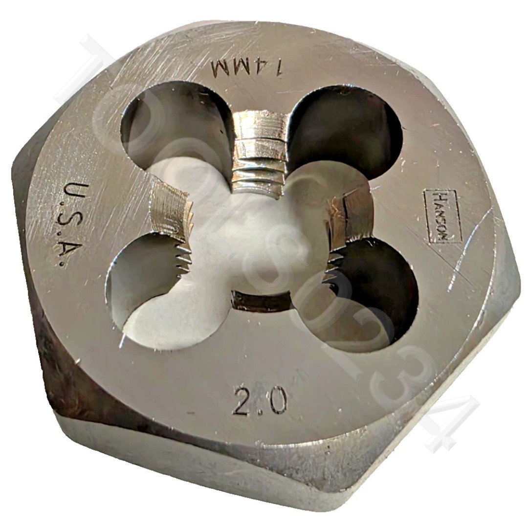 M14 X 2.0 Metric 1.4″ Hex Die Irwin Hanson 6952 14MM CS USA RH