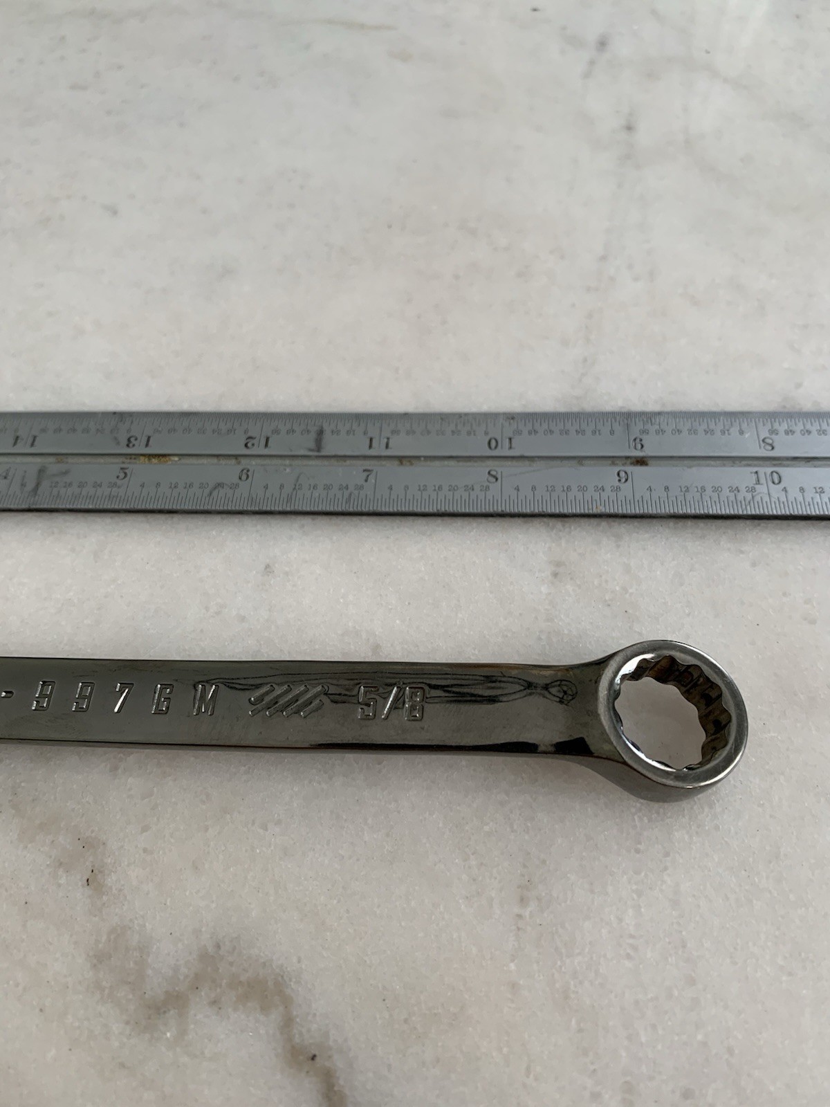 Craftsman 81-997GM 5/8” Gun Metal Chrome Combination Wrench 12 Point USA Made