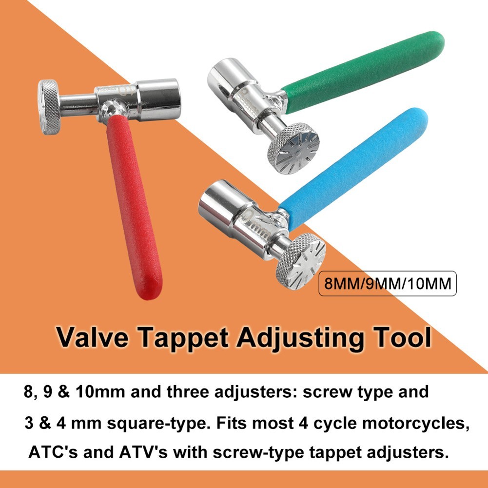 Motorcycle Valve Tappet Tool Set Heat Treated Steel 8mm 9mm 10mm Sockets
