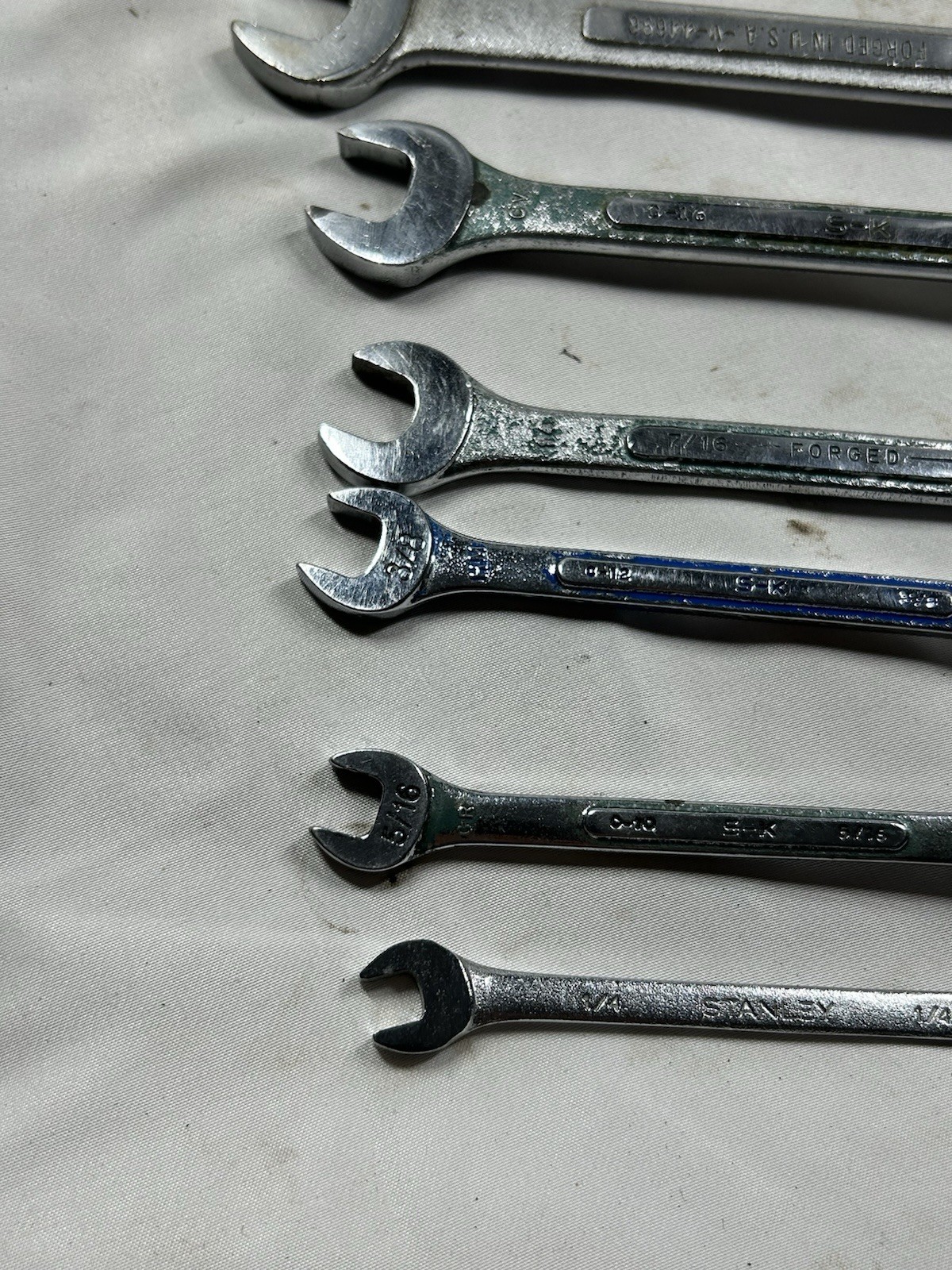 SK Tools SAE 13pc Combination Wrench Set 12/6pt 1/4”-1” USA Model 1714