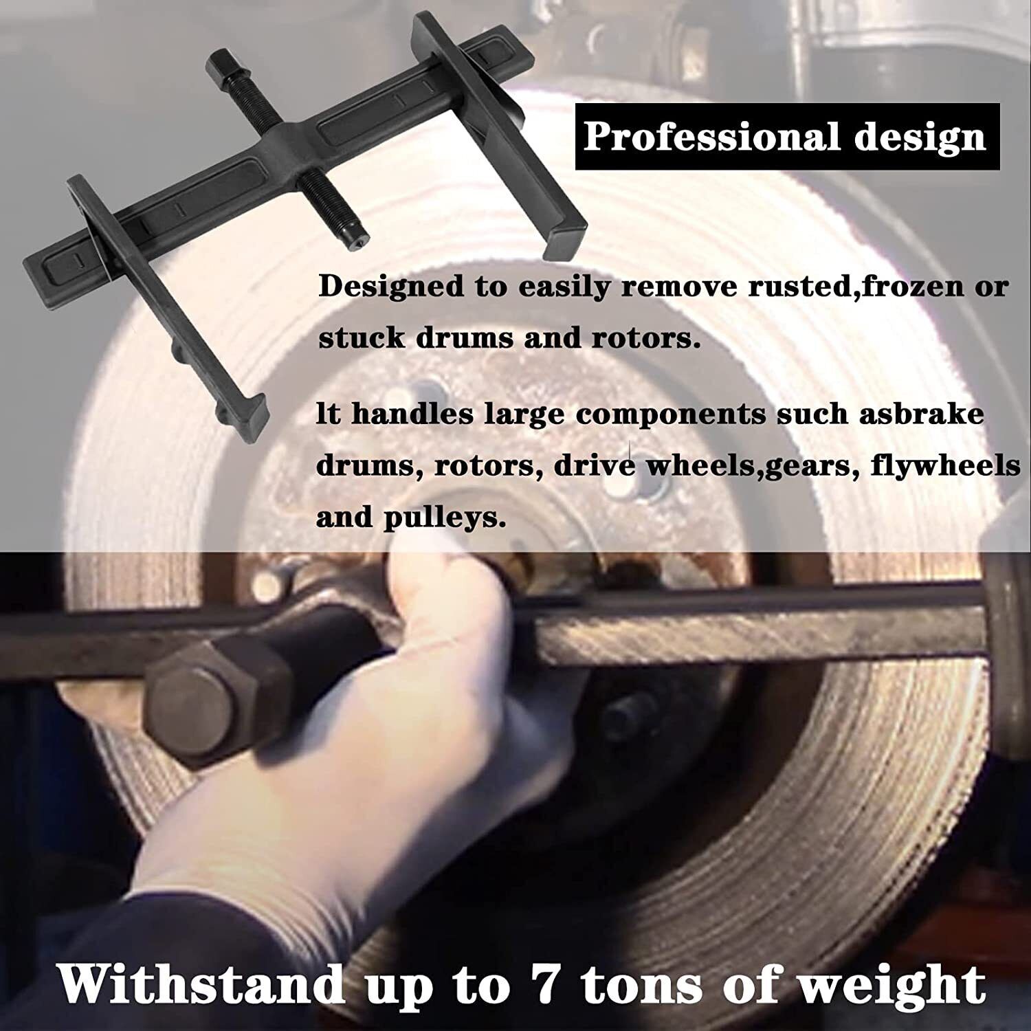 6980 Brake Drum and Rotor Puller for Removing Hub Drums, Rotors, Drive Wheels