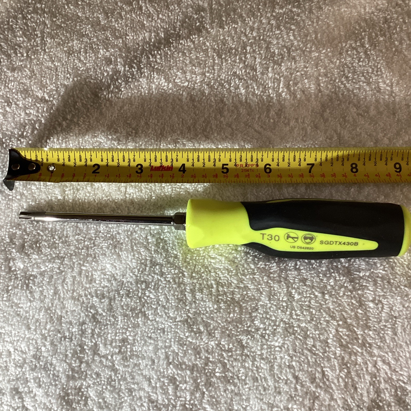 USED Snap-on Tools HI-VIZ Soft Grip T30 Torx Screwdriver SGDTX430BHV