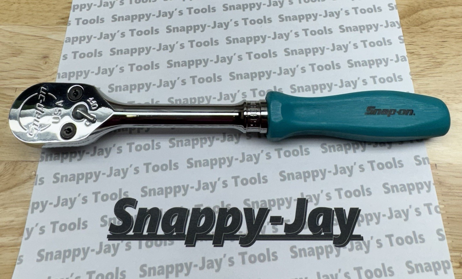 Snap-on Tools USA NEW RARE TEAL 1/2” Drive Hard Grip Ratchet SHD80ATL